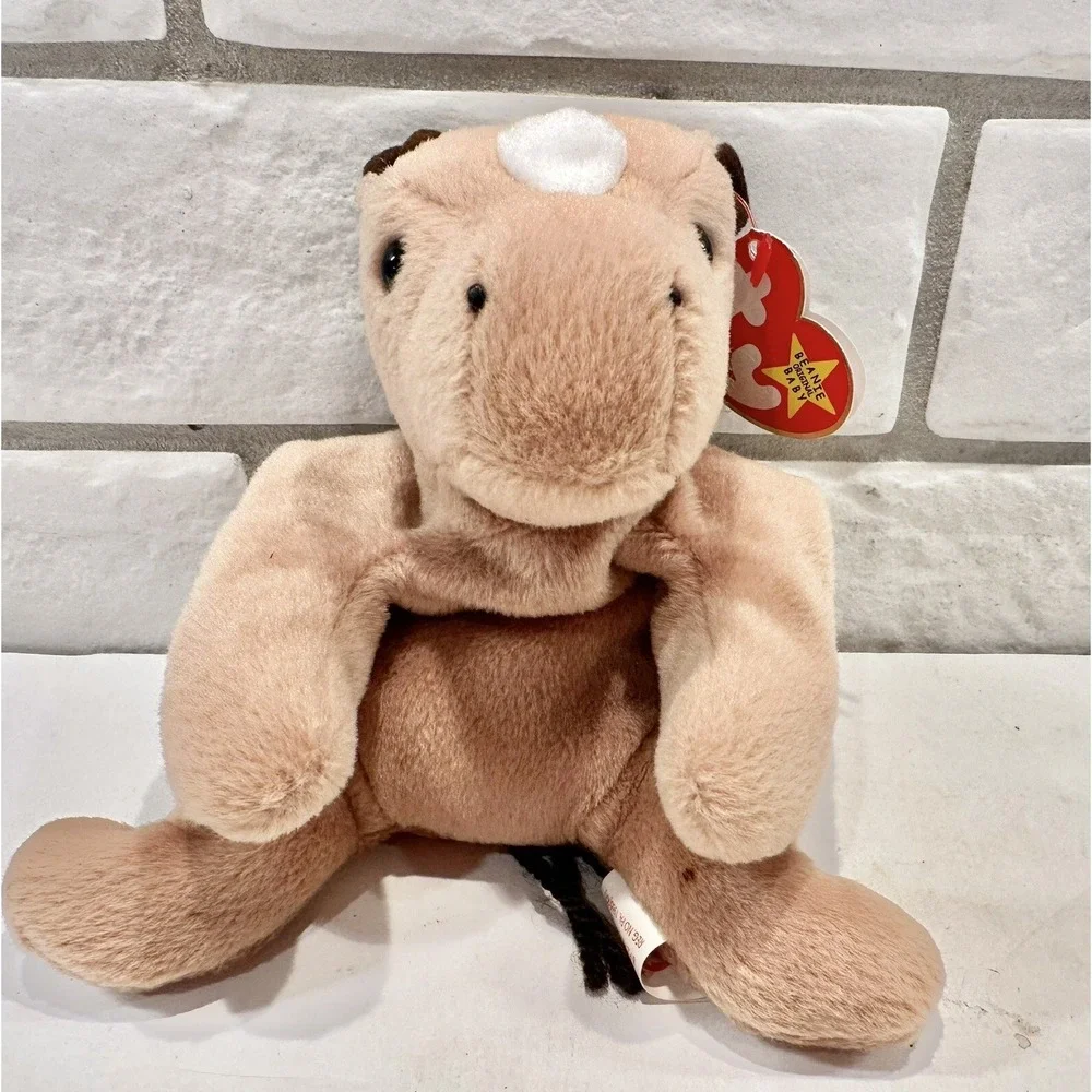 Lot Of 6, TY Beanie Babies, Bruno, Mel, Peanut, Derby,‎ Wrinkles Kicks